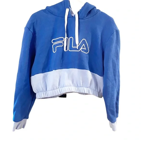FILA Cropped Blue Hoodie - Picture 2 of 5